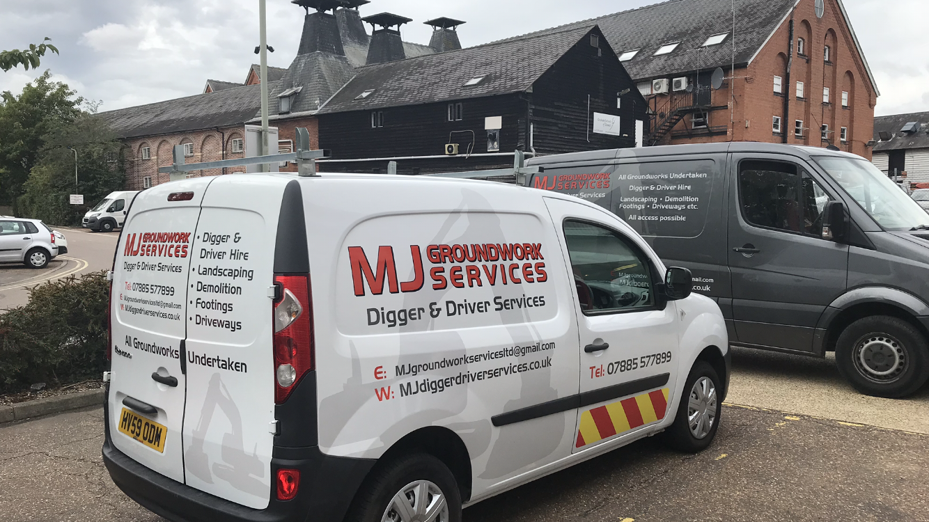 m.j groundwork services van